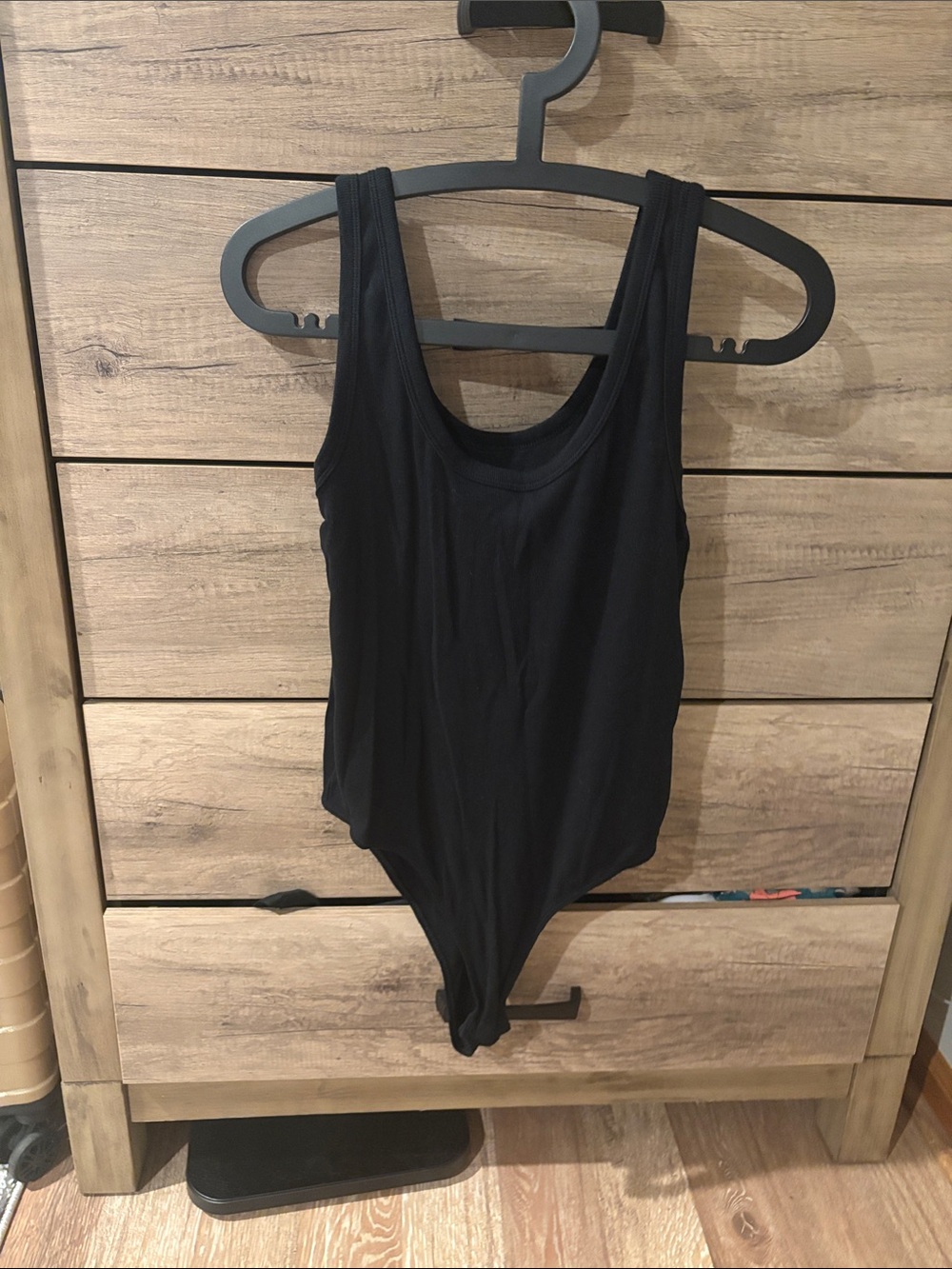 a new day Black Scoop-Neck Bodysuit